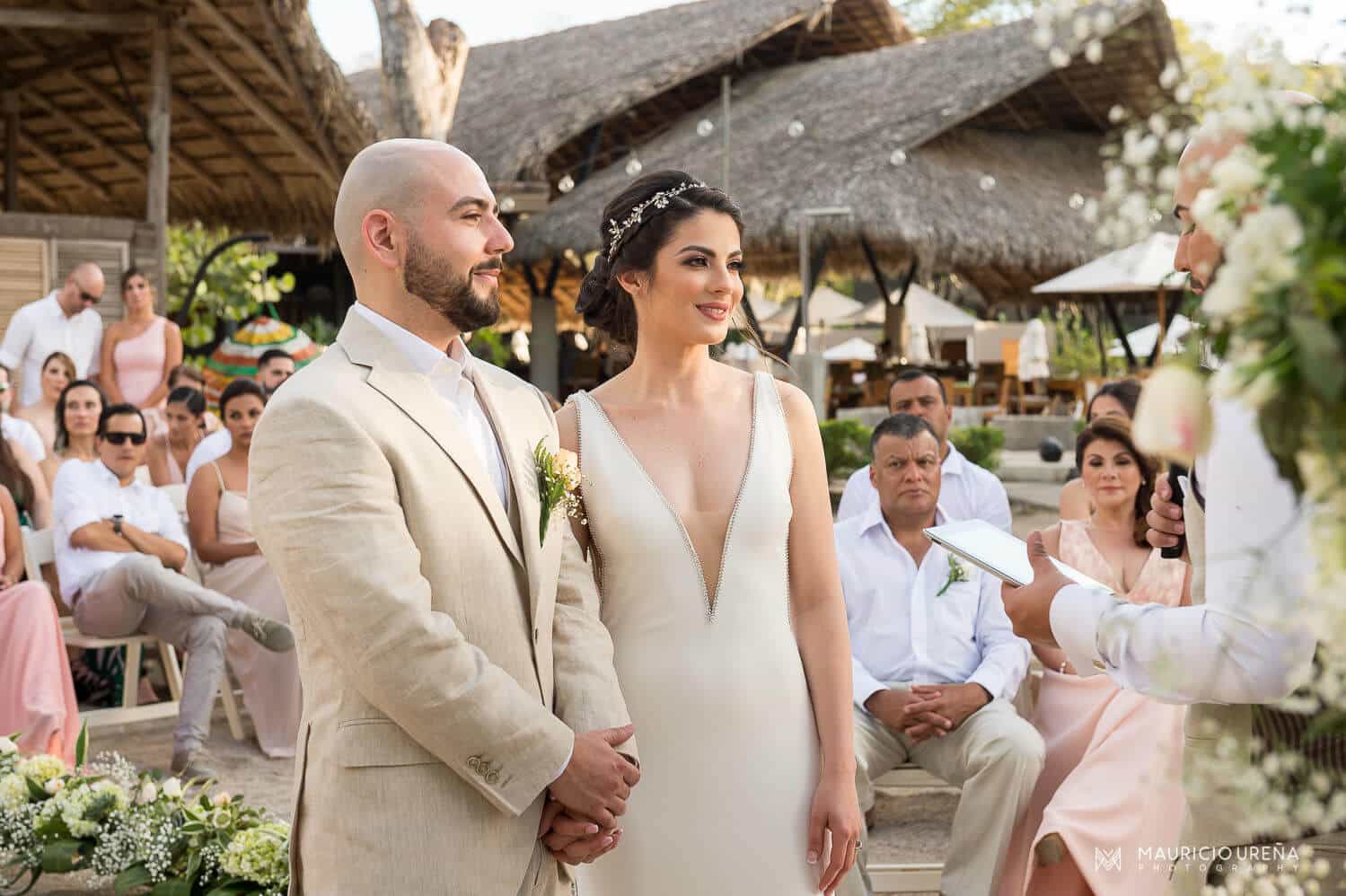 El Mangroove Beach Wedding Venue Ceremony Couple