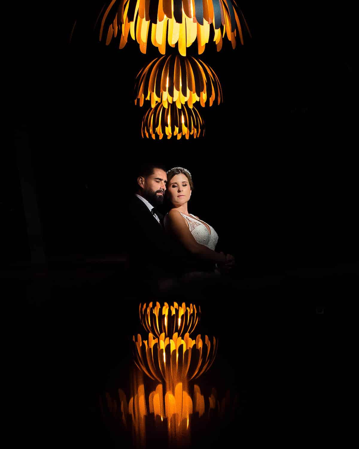 Villa Lago Costa Rica Wedding Venue Night Portrait
