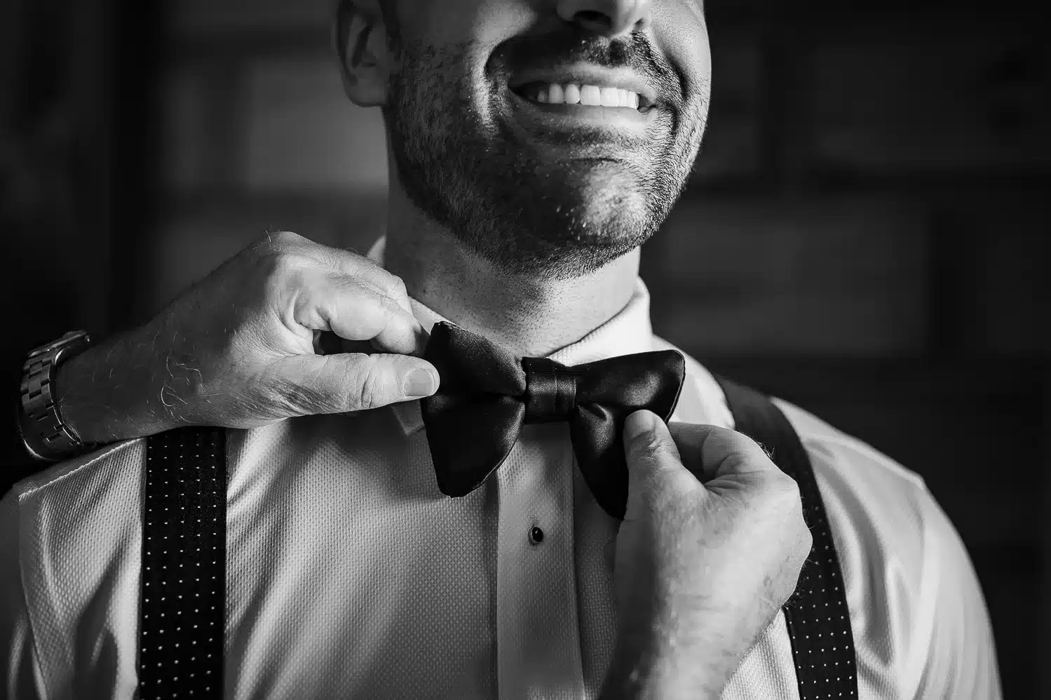 Groom getting ready at Imperial Suite in the amazing Zephyr Palace Villa Caletas Hotel | Costa Rica Destination Wedding Photographer